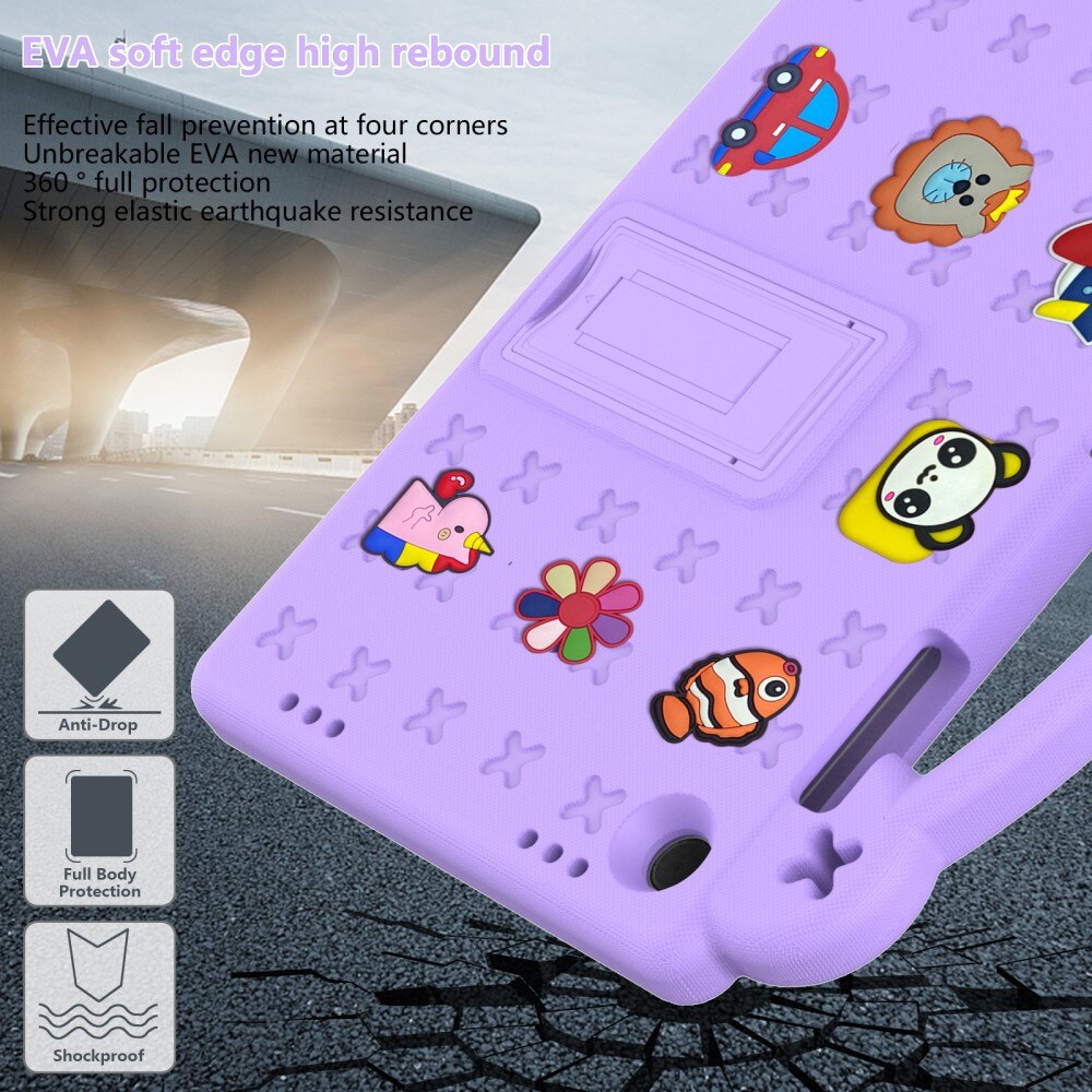 Kickstand Shockproof Case Kids Samsung Galaxy Tab A9 Plus Purple