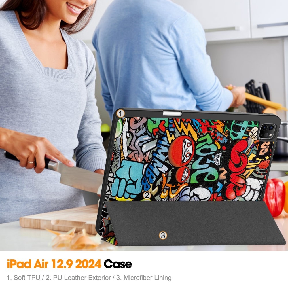 Apple iPad Air 13 (2024) Tri-Fold Cover Graffiti