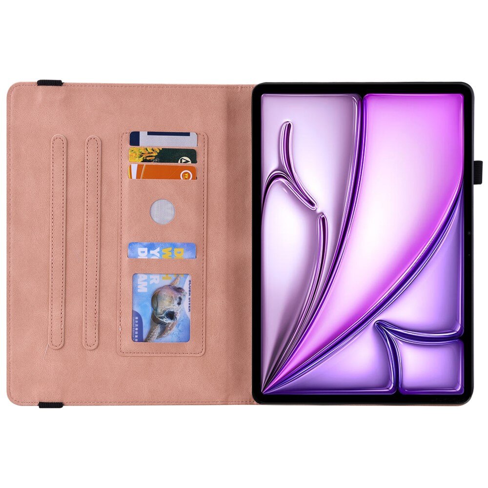 Apple iPad Air 11 7th Gen (2025) Leather Cover Butterflies Pink