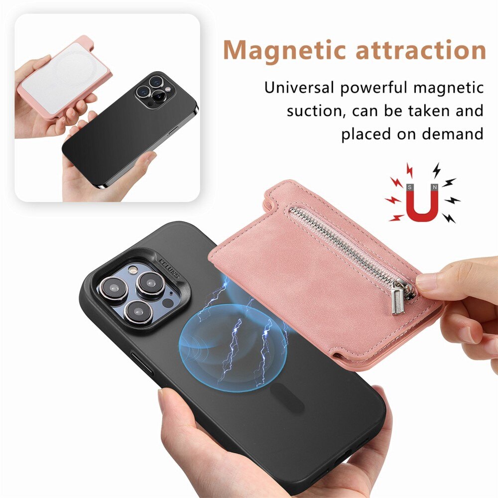 MagSafe RFID Card Holder with Stand Pink