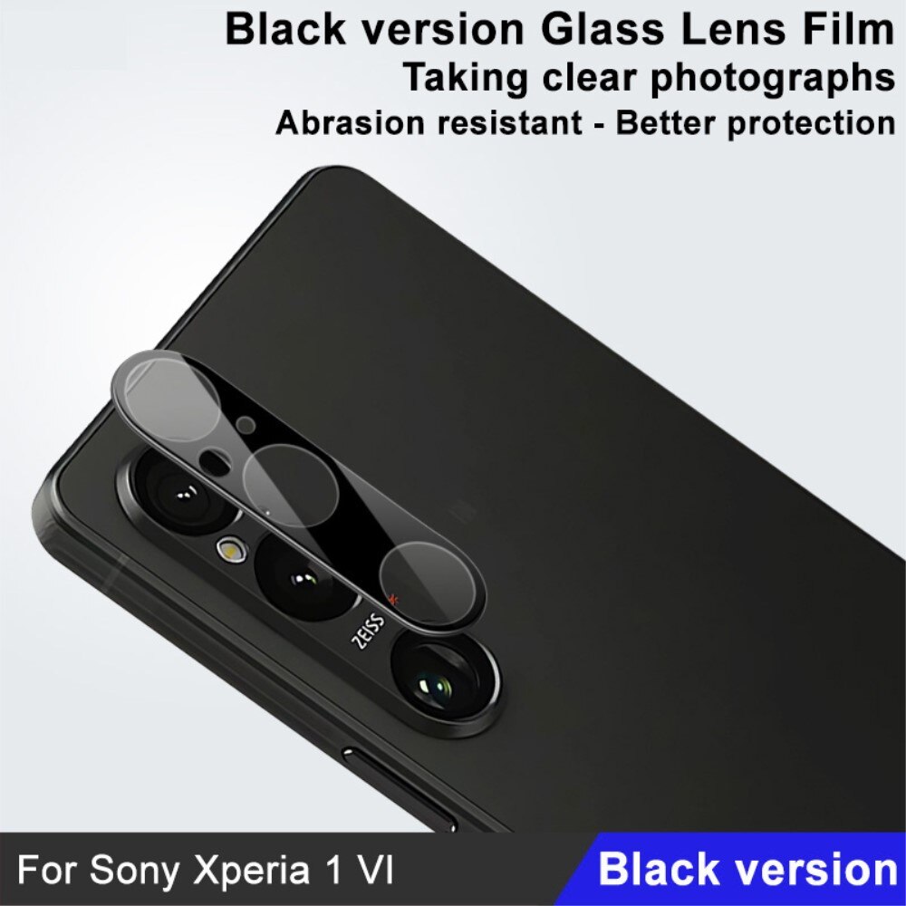 Sony Xperia 1 VI Tempered Glass 0.2mm Lens Protector Black