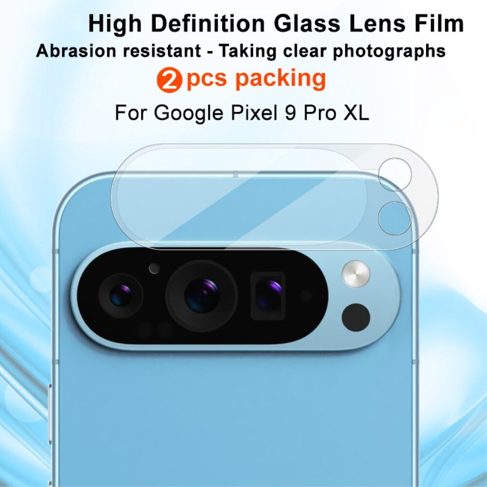Google Pixel 9 Pro XL Tempered Glass Lens Protector (2-pack) Transparent