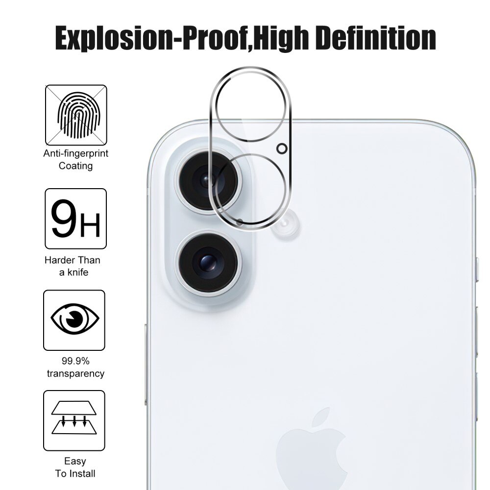 iPhone 16 Plus Tempered Glass Lens Protector