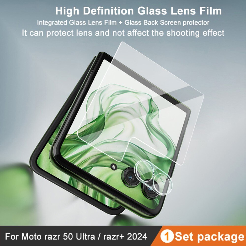 Motorola Razr 50 Ultra Tempered Glass Lens & Outer Screen Protector