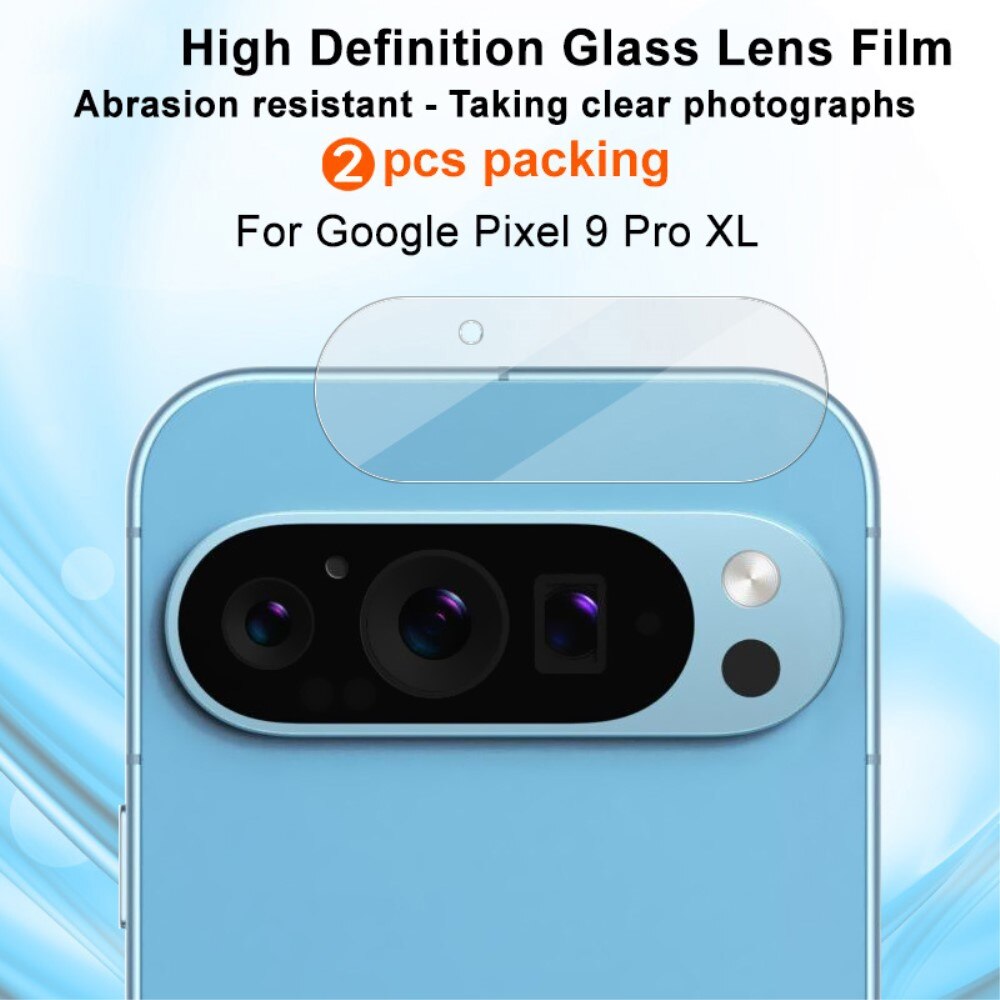 Google Pixel 9 Pro XL Tempered Glass Lens Protector (2-pack) Transparent