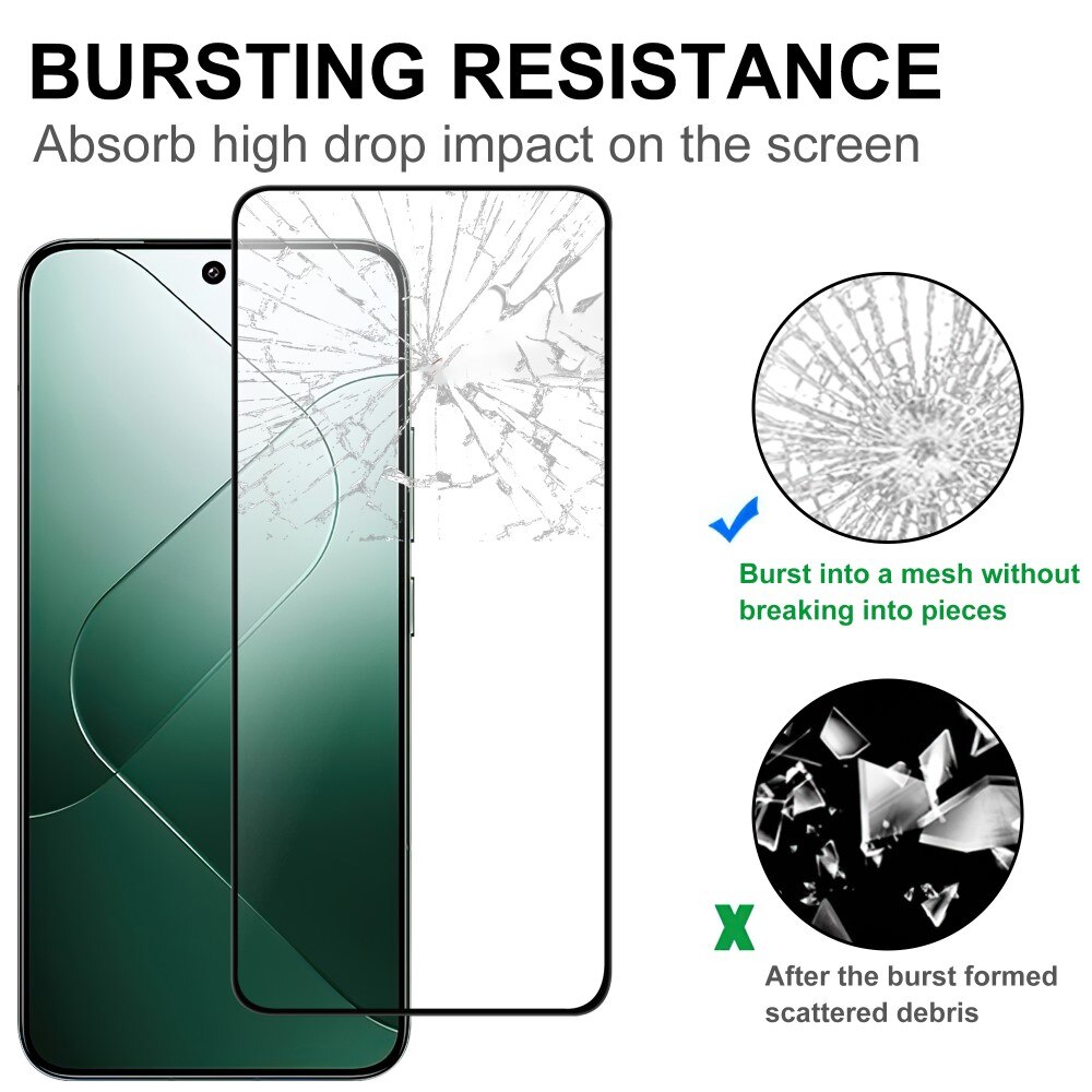 Xiaomi 14T Tempered Glass Full-Cover Screen Protector Black