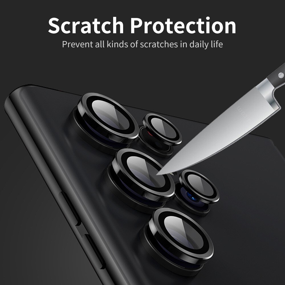 Samsung Galaxy S25 Ultra Tempered Glass Lens Protector Aluminium Black