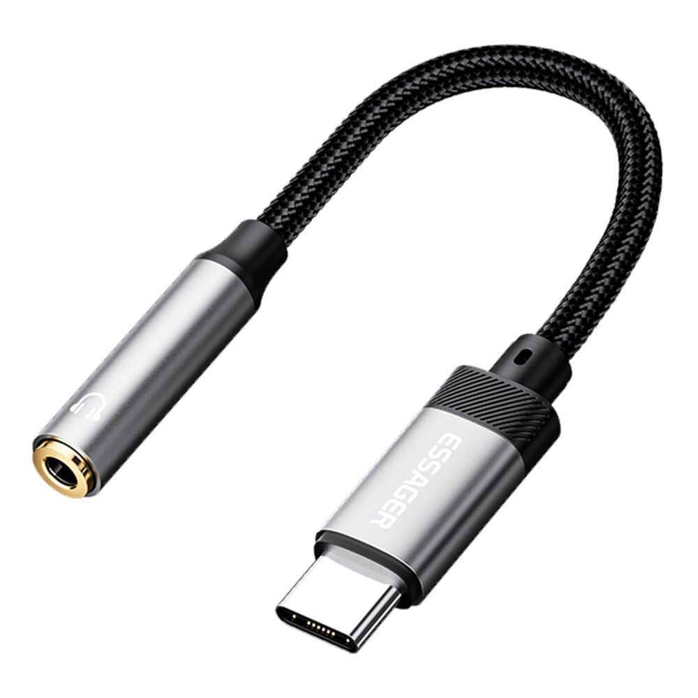 Headphone Adapter USB-C to 3.5mm DAC Black