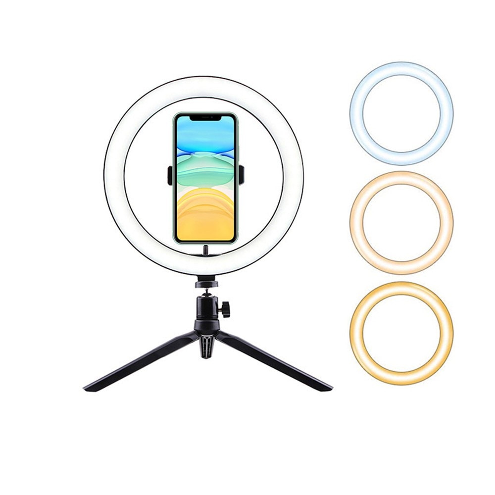 LED Ring Light with Tripod Black