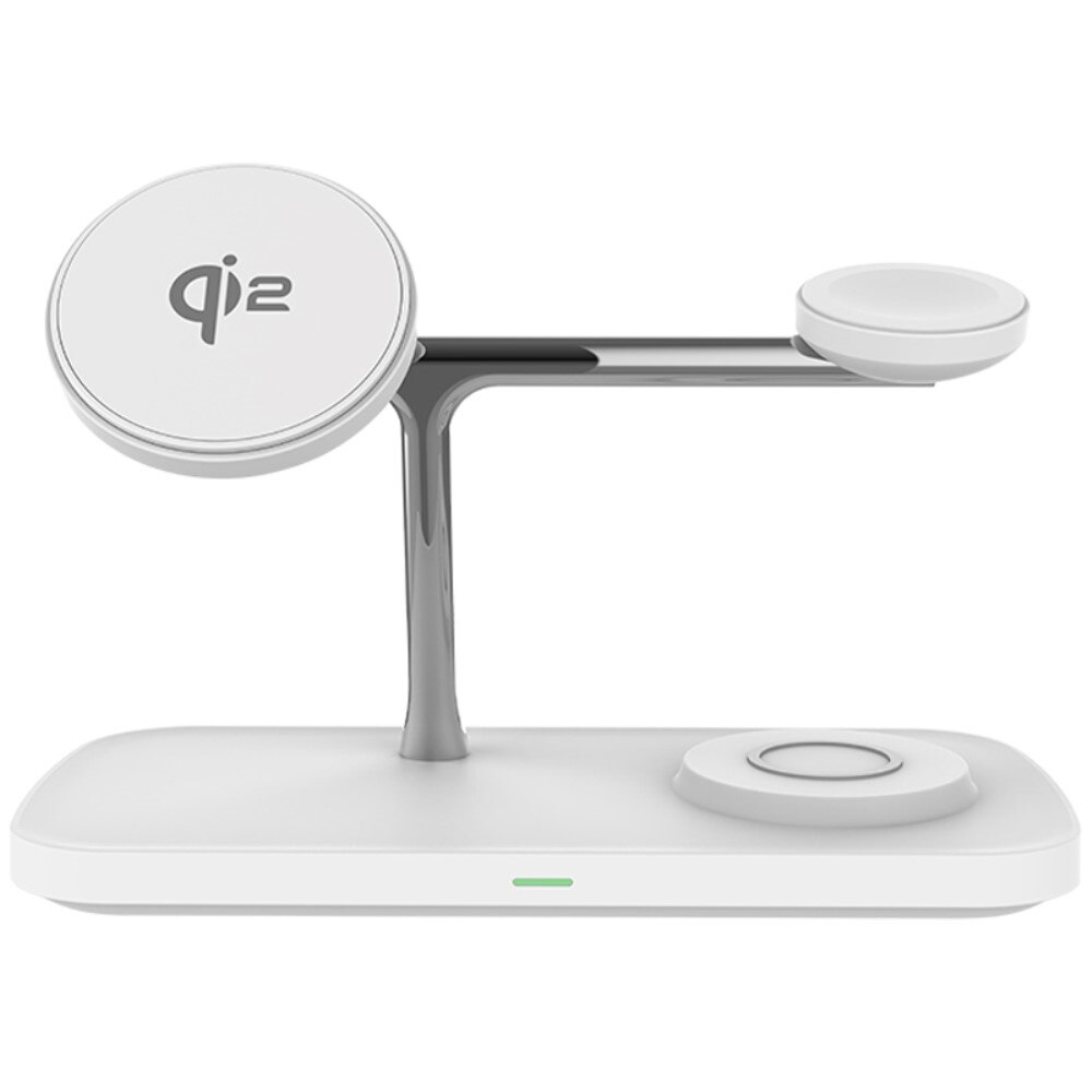 3-in-1 Qi2 MagSafe Wireless Charging Station White