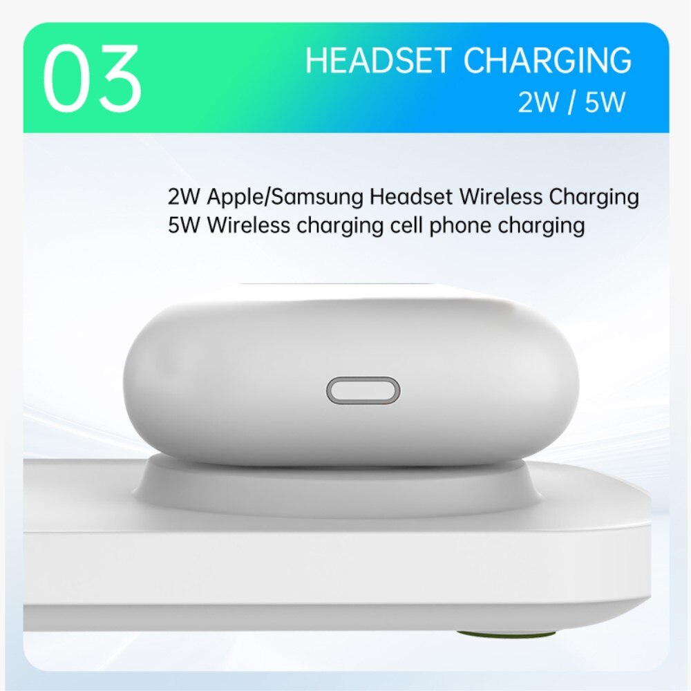 3-in-1 Qi2 MagSafe Wireless Charging Station White