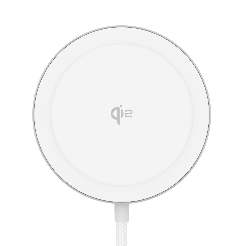 Qi2 15W MagSafe Wireless Charging Pad with Stand White