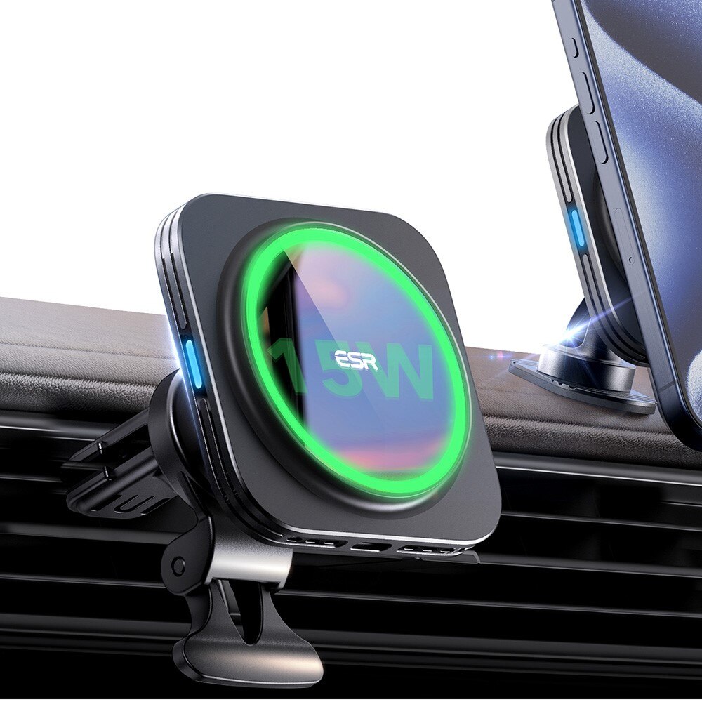 Qi2 HaloLock Wireless Car Charger Black