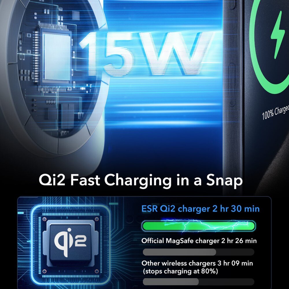 Qi2 3-in-1 Wireless Charging Set HaloLock White