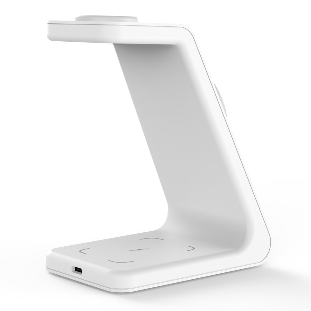 Modern 3-in-1 Qi2 Wireless Magnetic Charging Station White