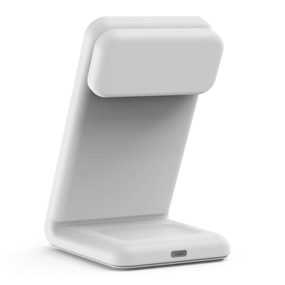 Modern 3-in-1 Wireless Magnetic Charging Station White