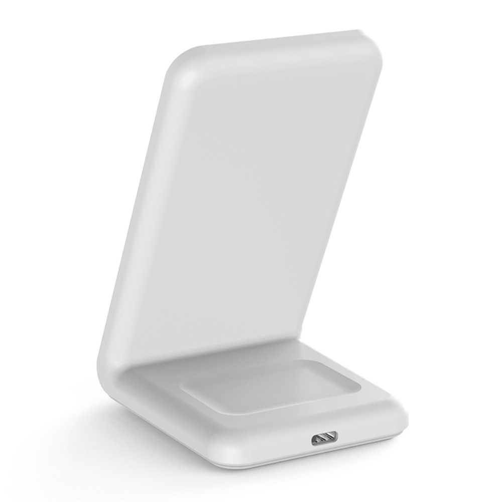 Modern 2-in-1 Wireless Magnetic Charging Station White/Grey