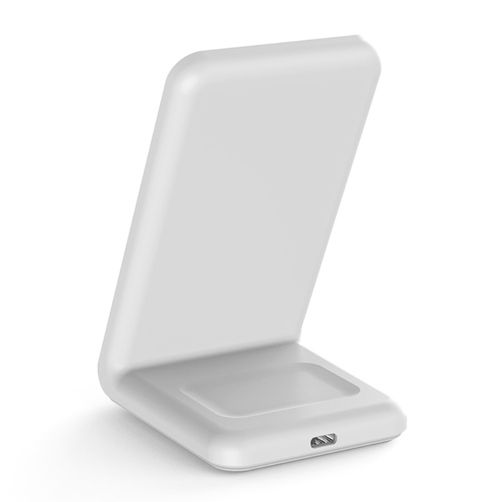 Modern 2-in-1 Wireless Magnetic Charging Station White