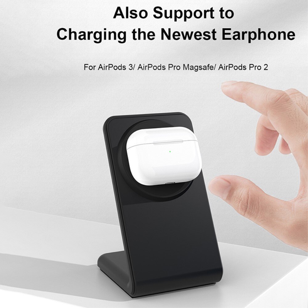 Modern Wireless Magnetic Charging Station Black