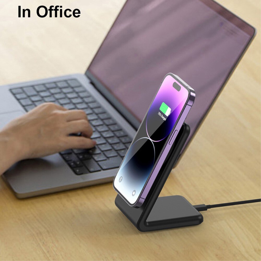 Modern Wireless Magnetic Charging Station Black