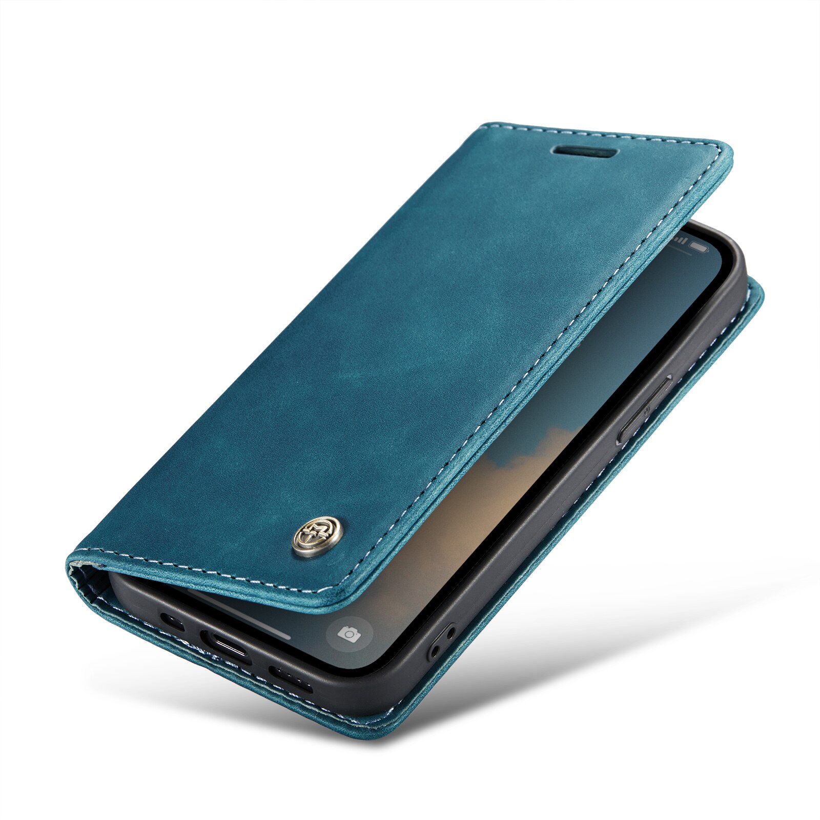 iPhone 16e Slim Wallet Case Blue