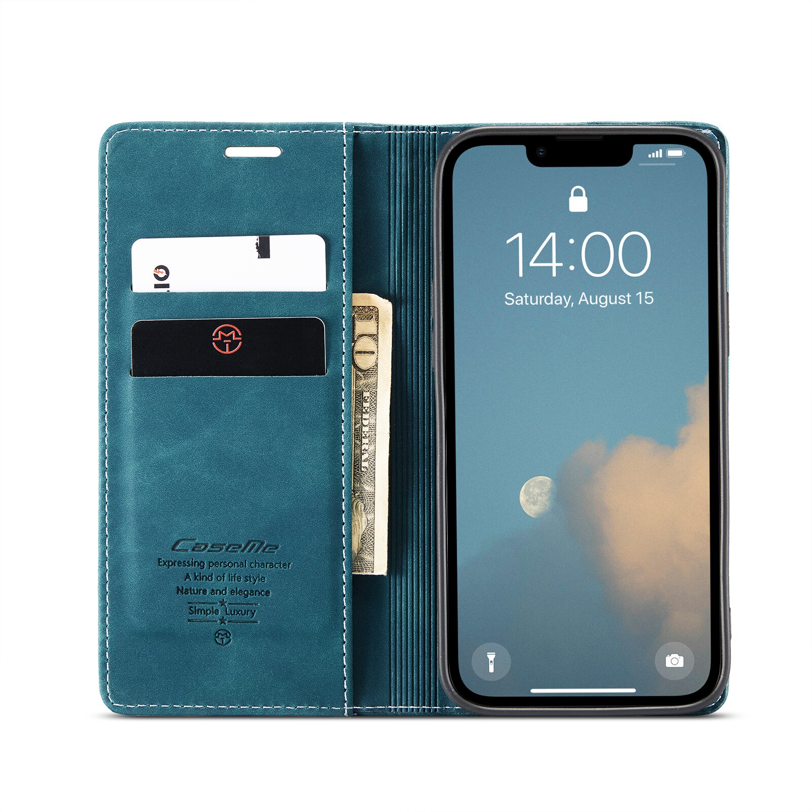 iPhone 16e Slim Wallet Case Blue