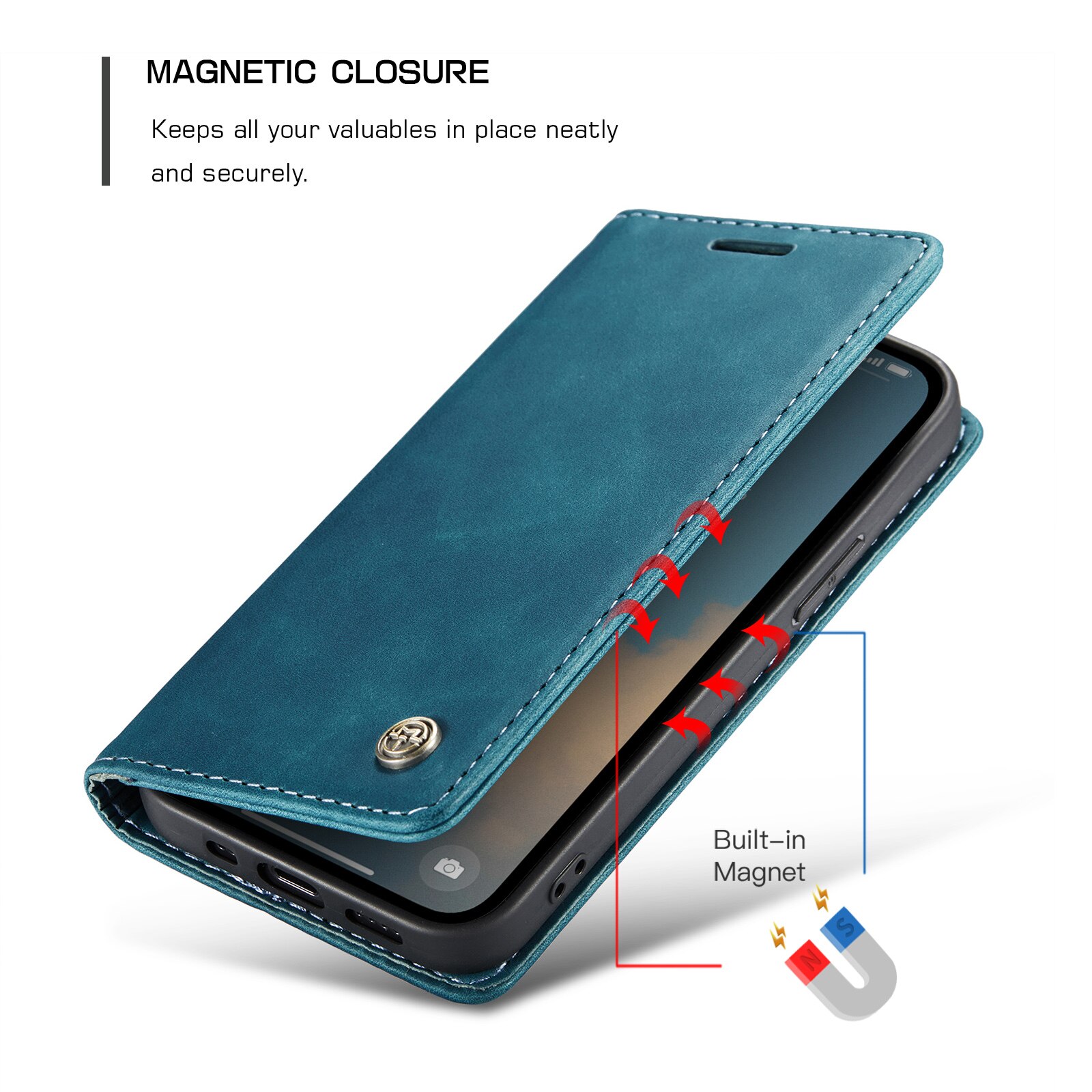 iPhone 16e Slim Wallet Case Blue