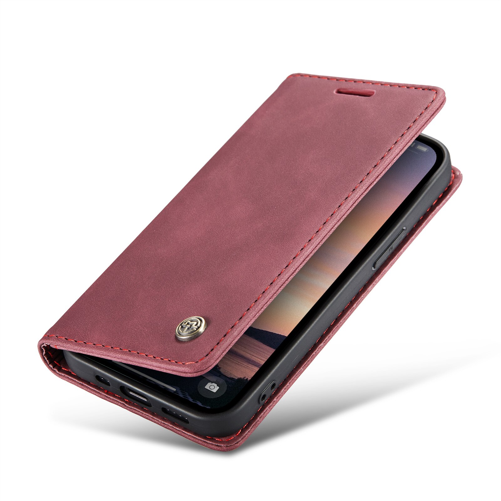 iPhone 16e Slim Wallet Case Red