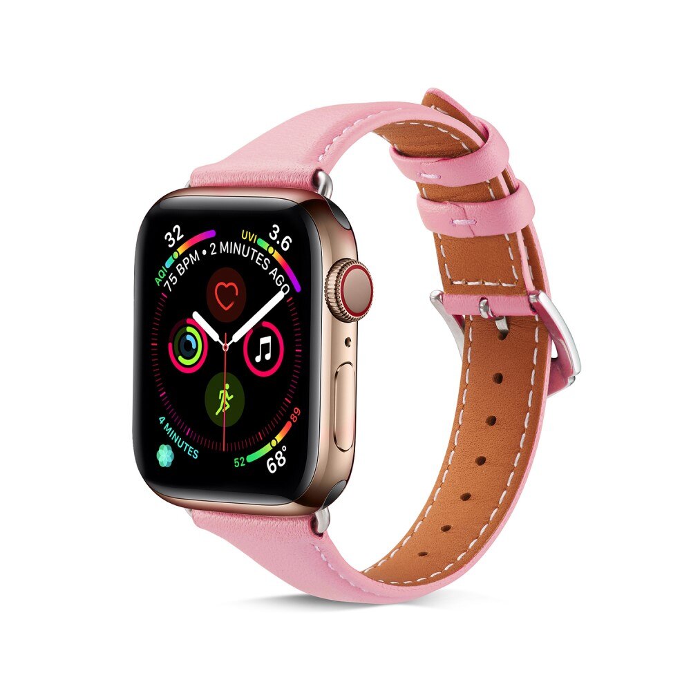 Apple Watch Ultra 2 49mm Slim Leather Strap Pink