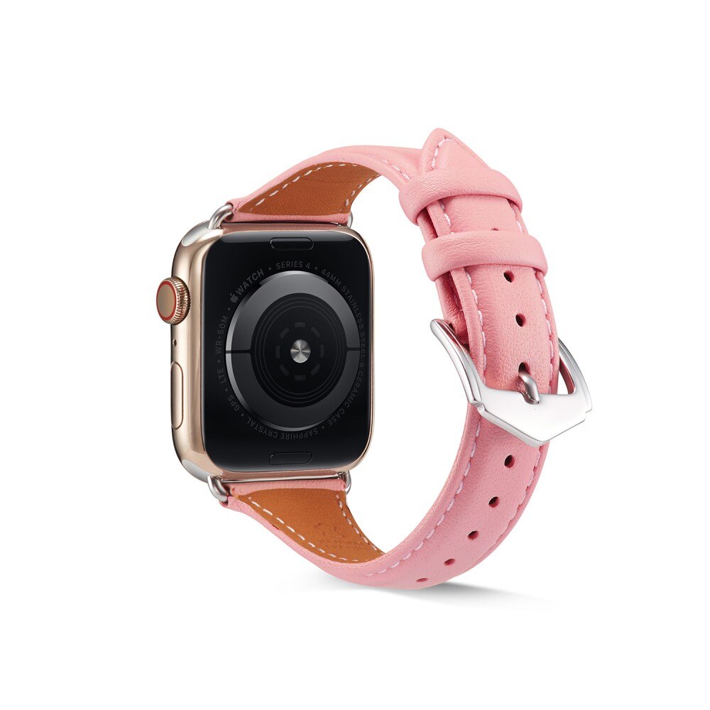Apple Watch Ultra Pink 49mm 2 Leather Slim Strap