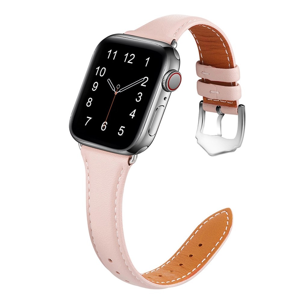 Apple Watch 41mm Series 9 Slim Leather Strap Pink