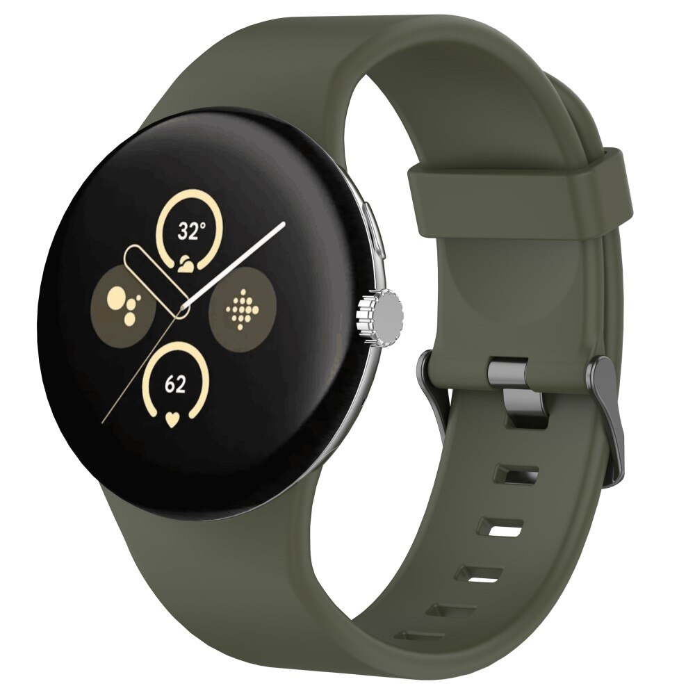 Google Pixel Watch 3 45mm Silicone Band Green