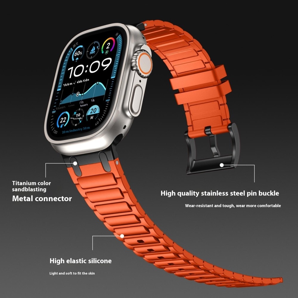 Apple Watch SE 44mm Tough Silicone Strap Orange