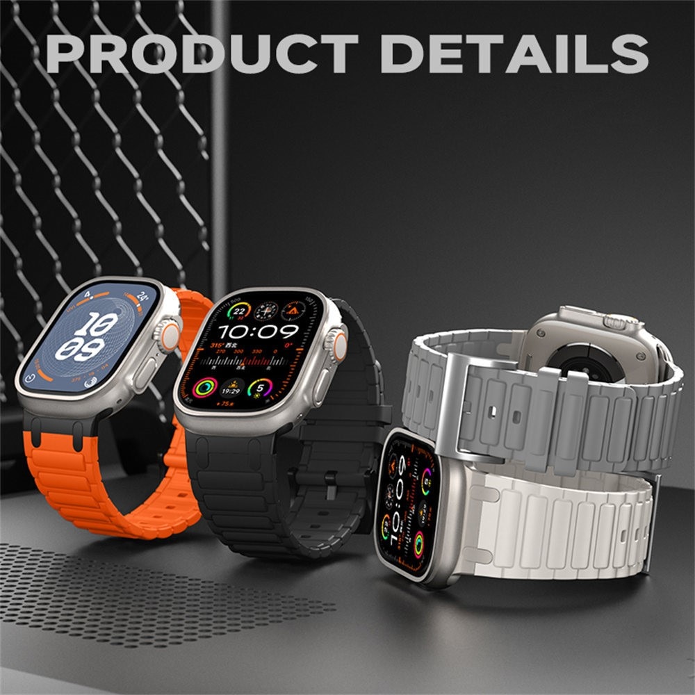 Apple Watch Series 4-6 44mm Tough Silicone Strap Orange