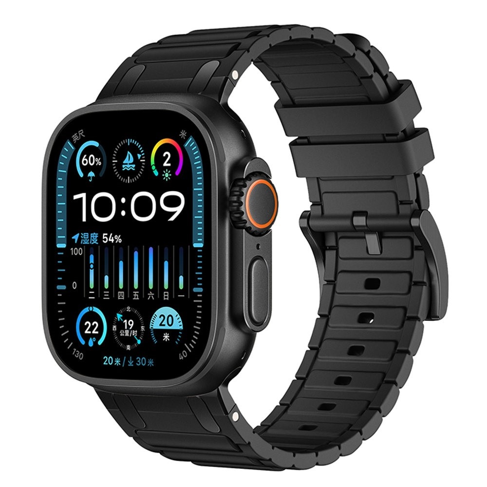 Apple Watch Series 8 45mm Tough Silicone Strap Black