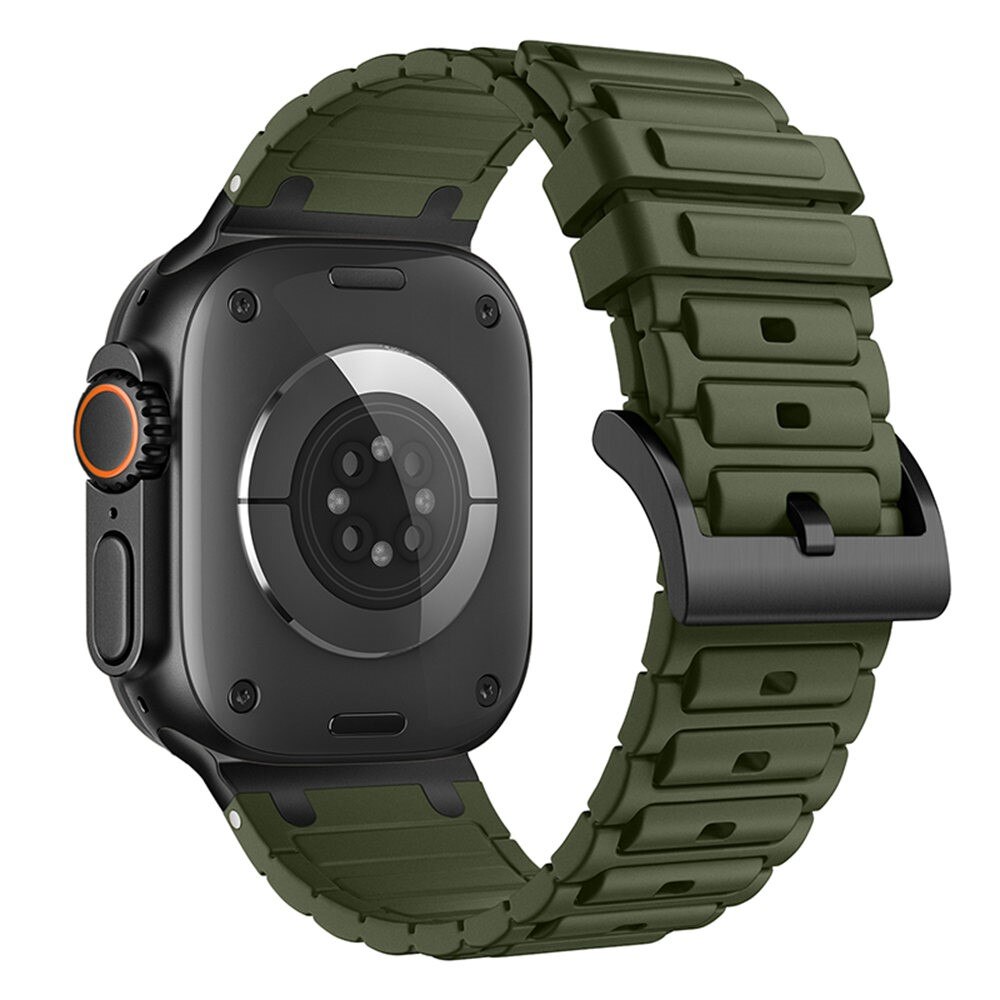 Apple Watch SE 44mm Tough Silicone Strap Dark Green