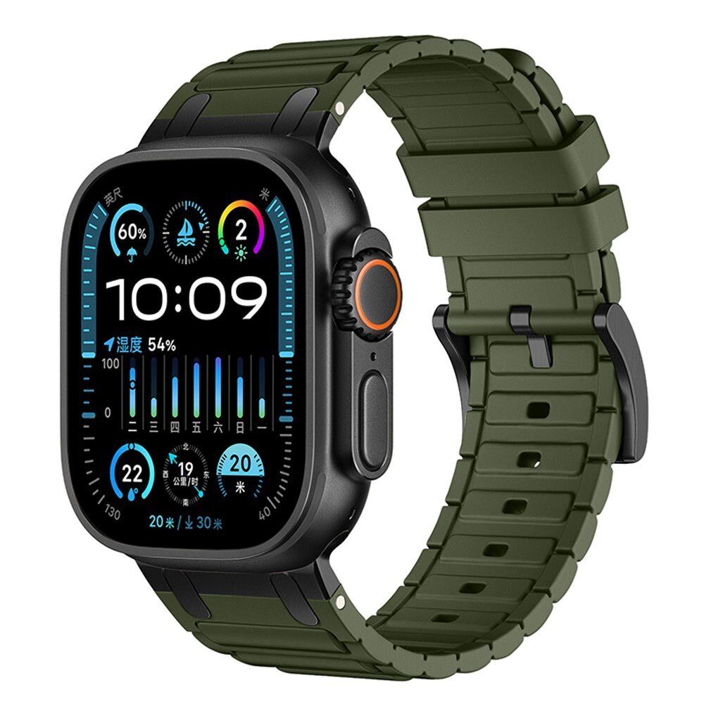 Apple Watch SE 44mm Tough Silicone Strap Dark Green