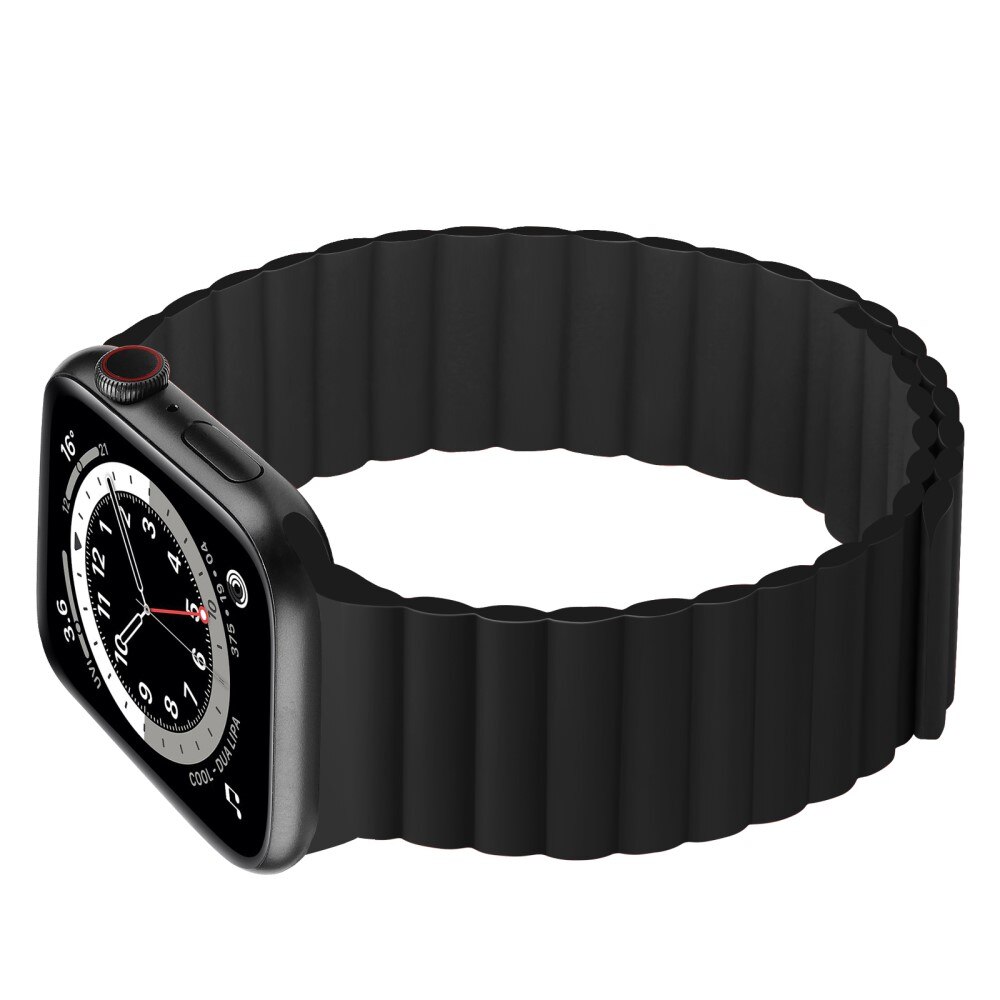 Apple Watch Ultra Silicone 2 Band Black Magnetic 49mm