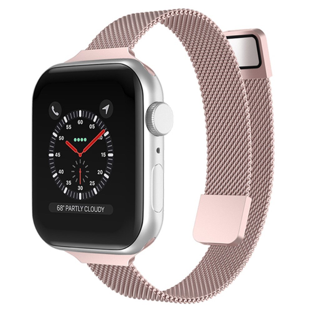 Apple Watch 42/44/45/49 mm Slim Milanese Loop Band Pink Gold