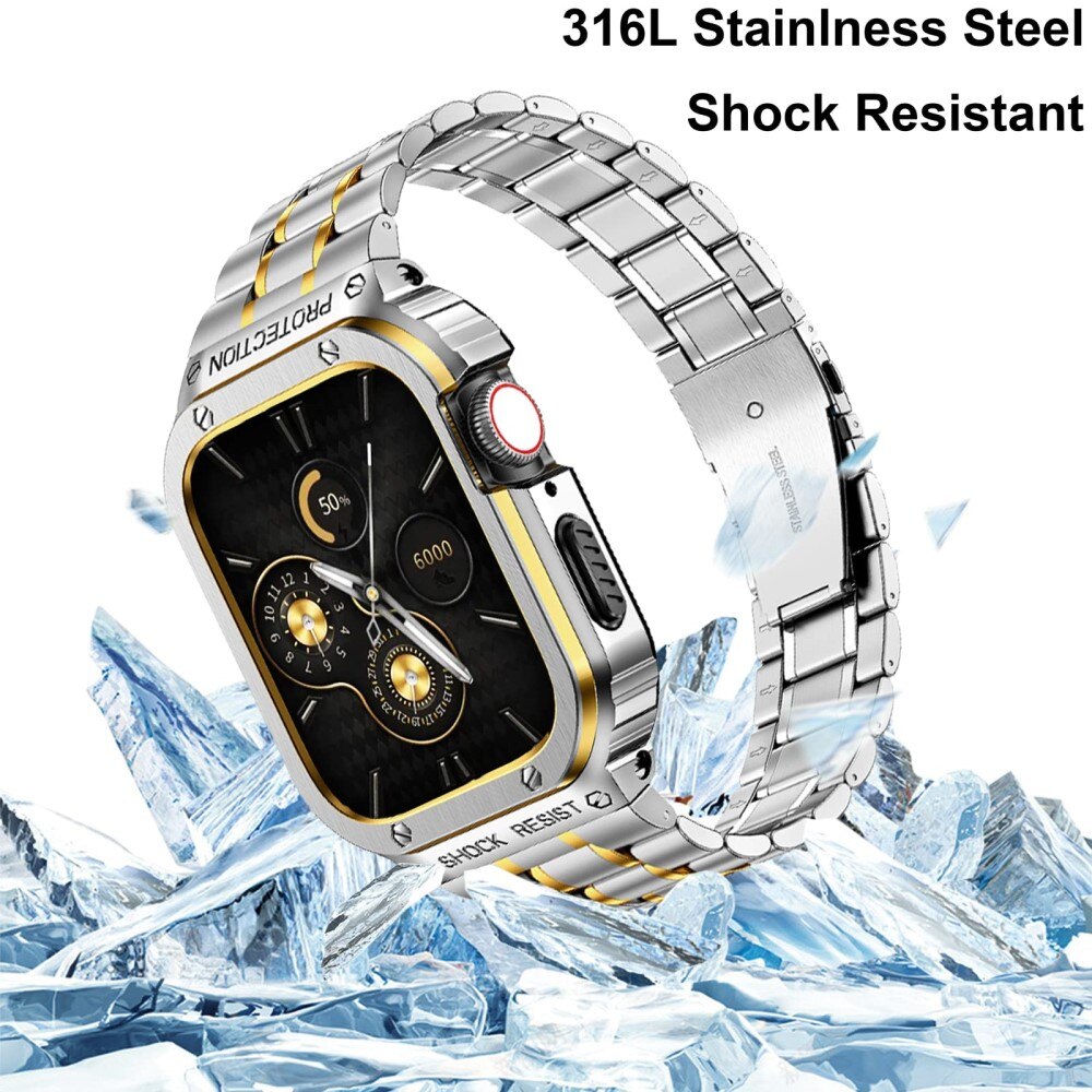 Apple Watch SE 44mm Full Metal Band Silver/Gold