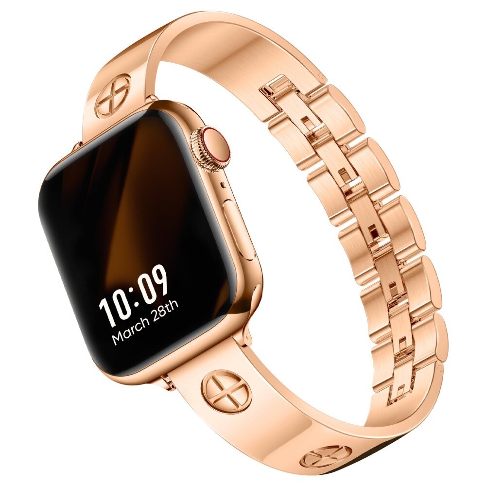 Apple Watch 41mm Series 7 Bangle Cross Bracelet Rose Gold
