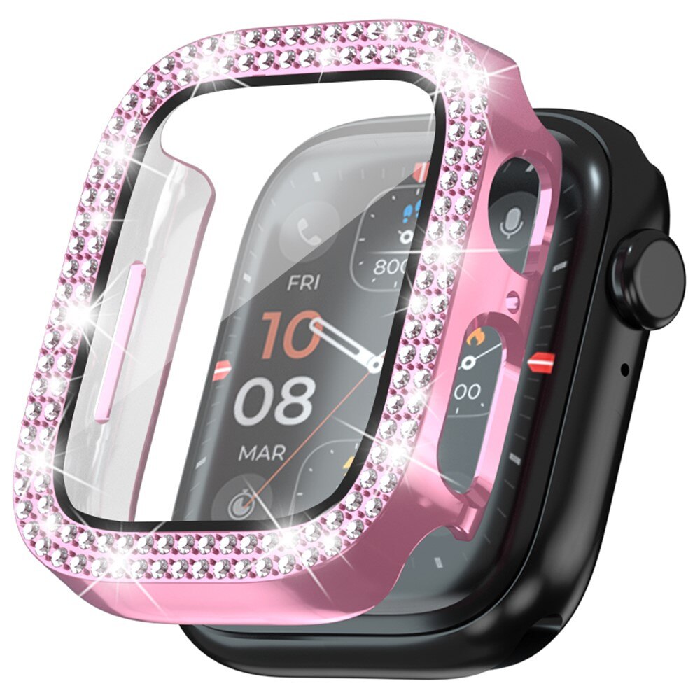 Apple Watch SE 44mm Full Cover Case Rhinestone Pink