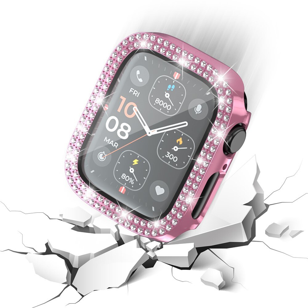 Apple Watch Series 4-6 44mm Full Cover Case Rhinestone Pink