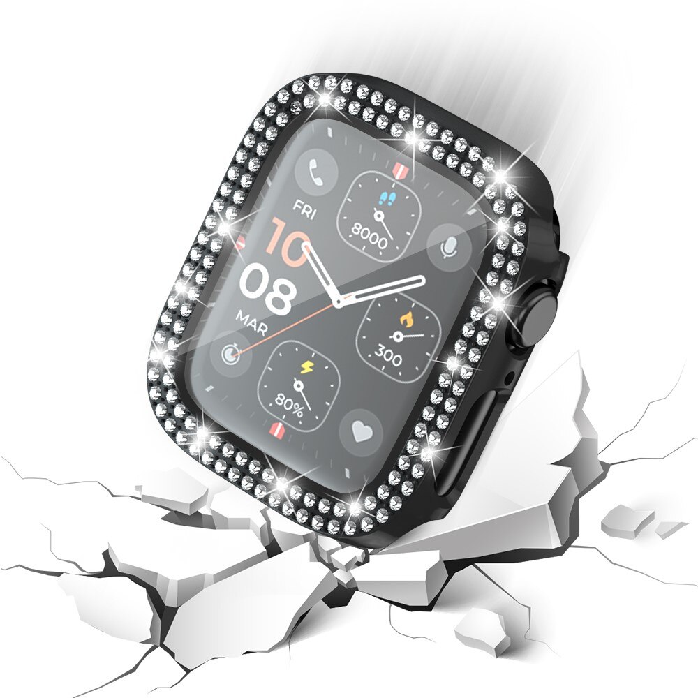 Apple Watch Series 4-6 44mm Full Cover Case Rhinestone Black