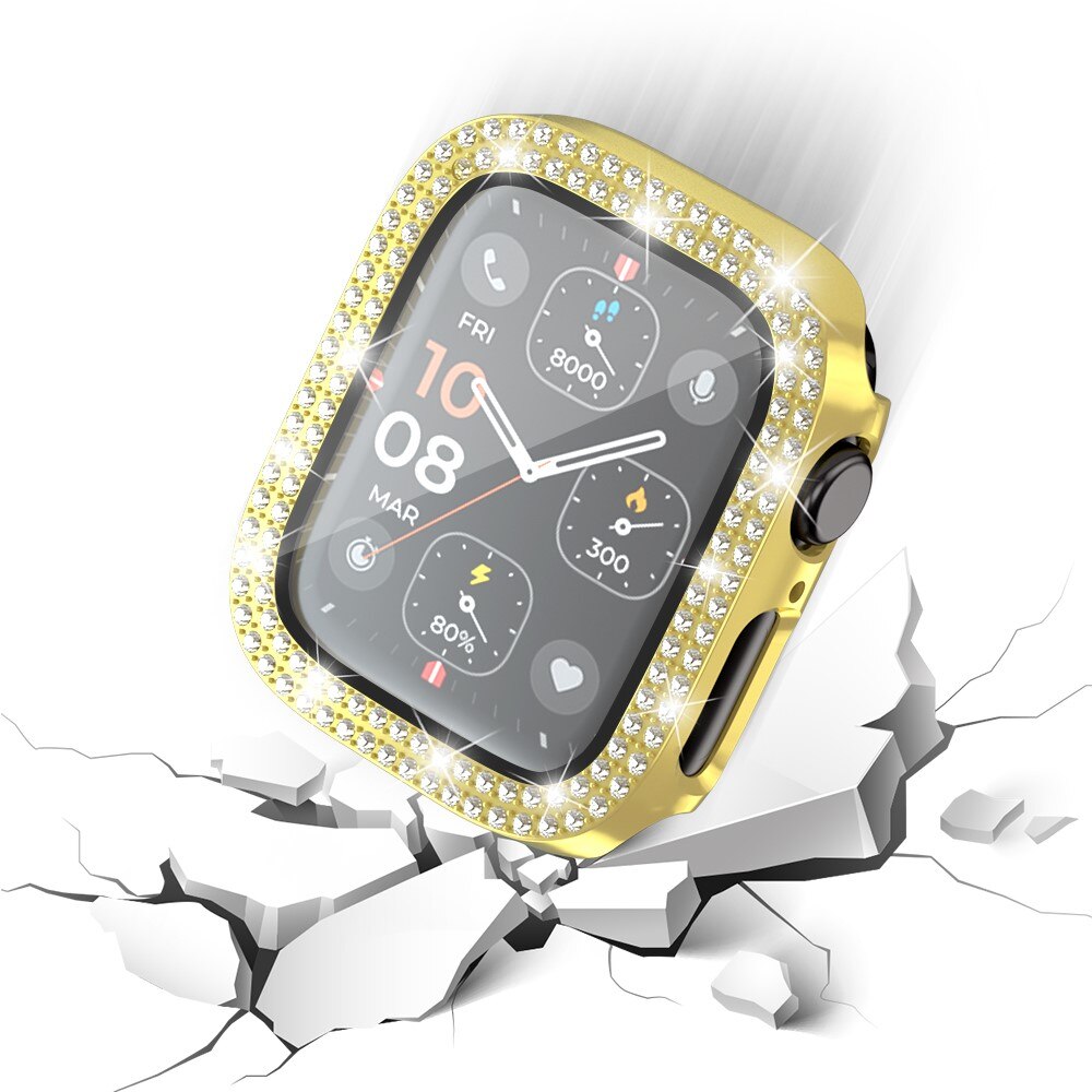 Apple Watch SE 44mm Full Cover Case Rhinestone Gold