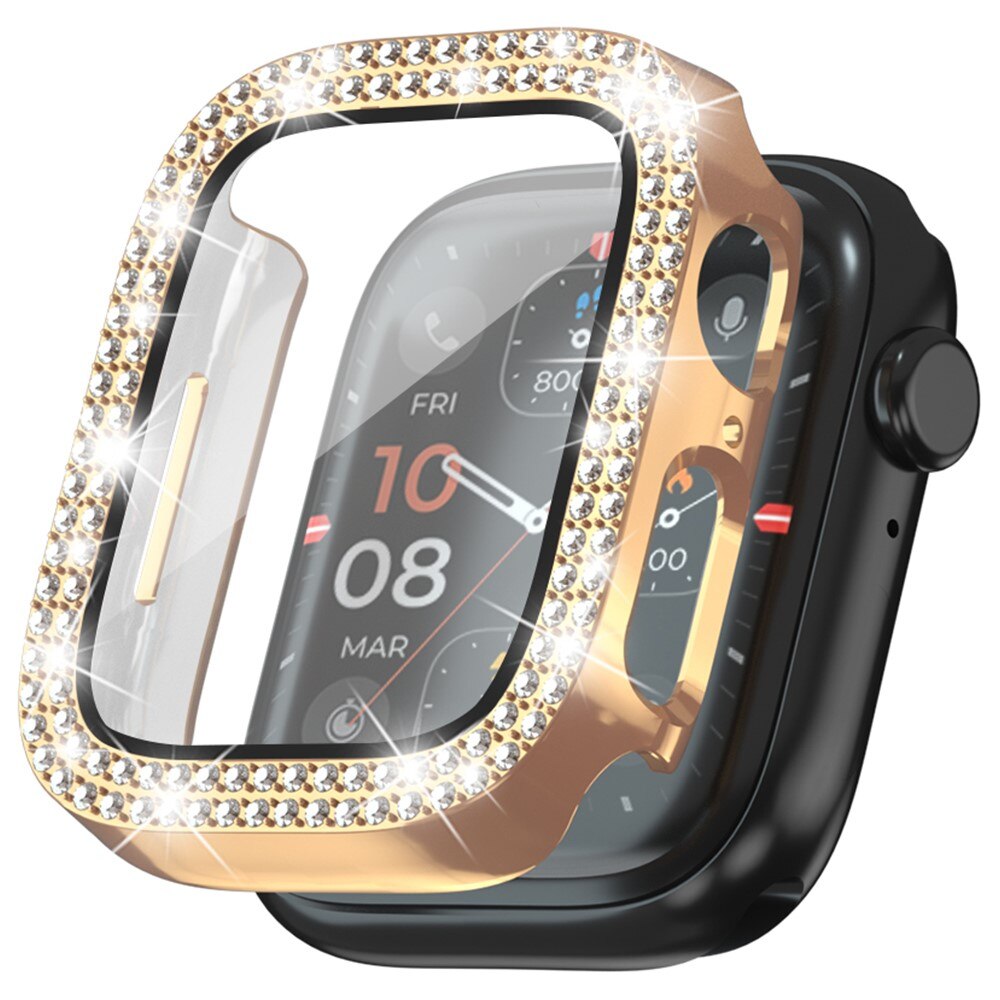 Apple Watch SE 44mm Full Cover Case Rhinestone Rose Gold