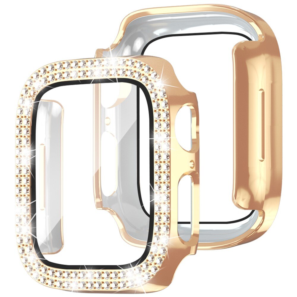 Apple Watch SE 44mm Full Cover Case Rhinestone Rose Gold