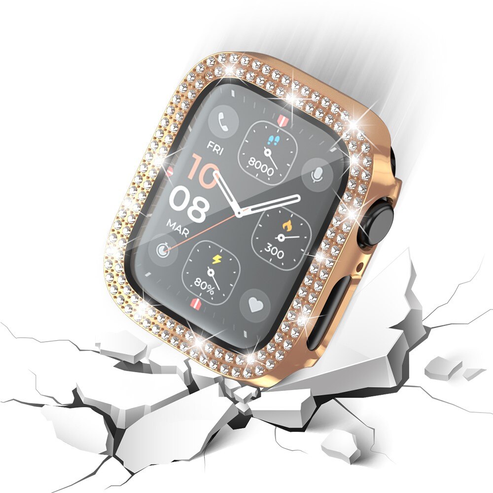 Apple Watch Series 4-6 44mm Full Cover Case Rhinestone Rose Gold