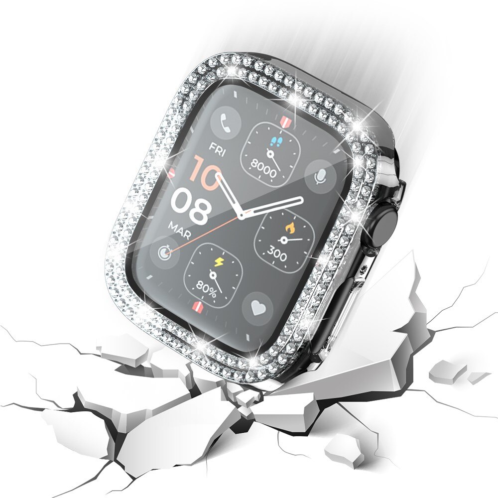 Apple Watch SE 44mm Full Cover Case Rhinestone Transparent