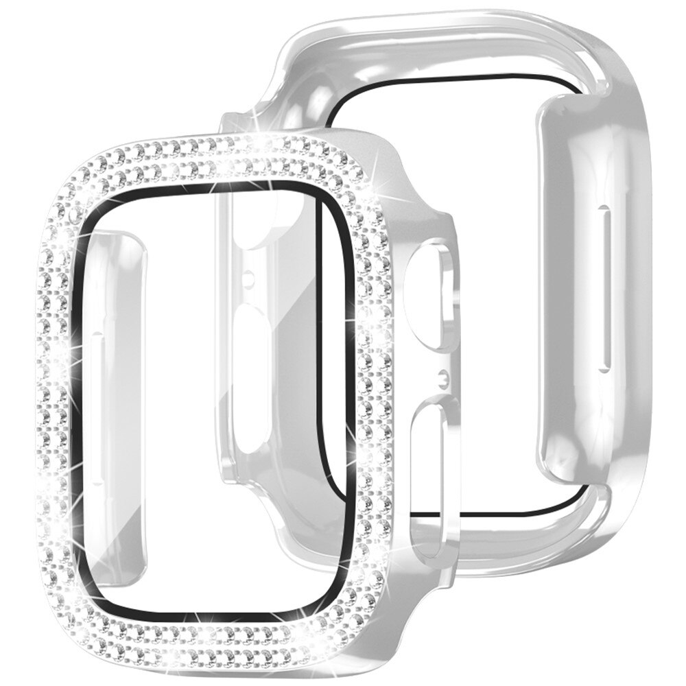 Apple Watch SE 40mm Full Cover Case Rhinestone Silver